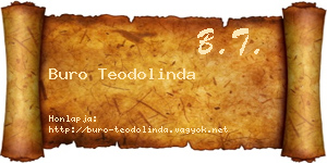 Buro Teodolinda névjegykártya